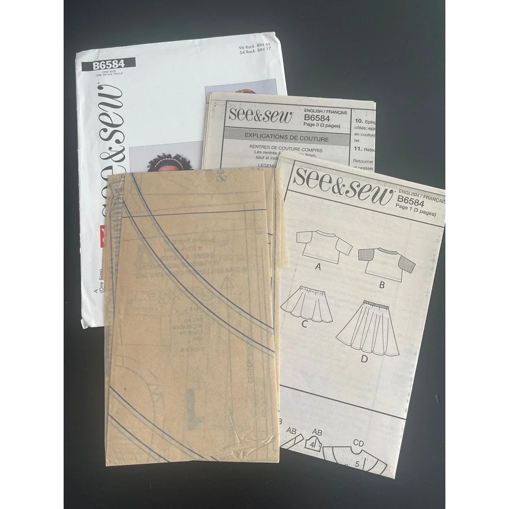 00473 - See & Sew B6584 Doll Clothes Pattern 18